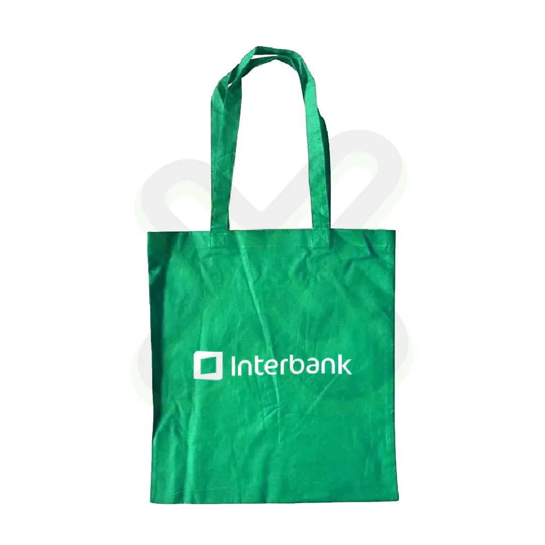 Bolsa De Algodon Con Asa Y Fuelle personalizado con logo