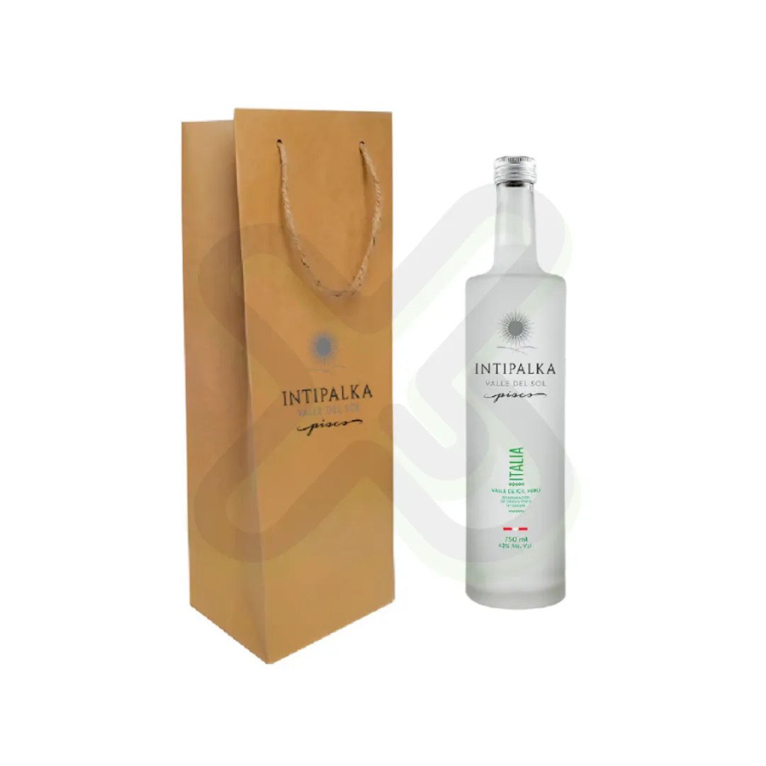 Bolsa Personalizada Con Pisco Personalizado 500Ml personalizado con logo