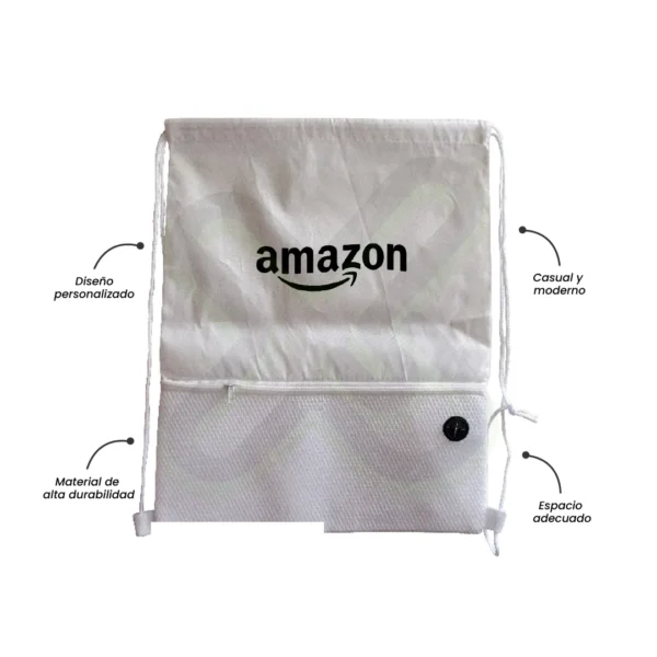 Bolsimochila Ahorcada De Nylon Con Bolsillo De Malla personalizado para empresas