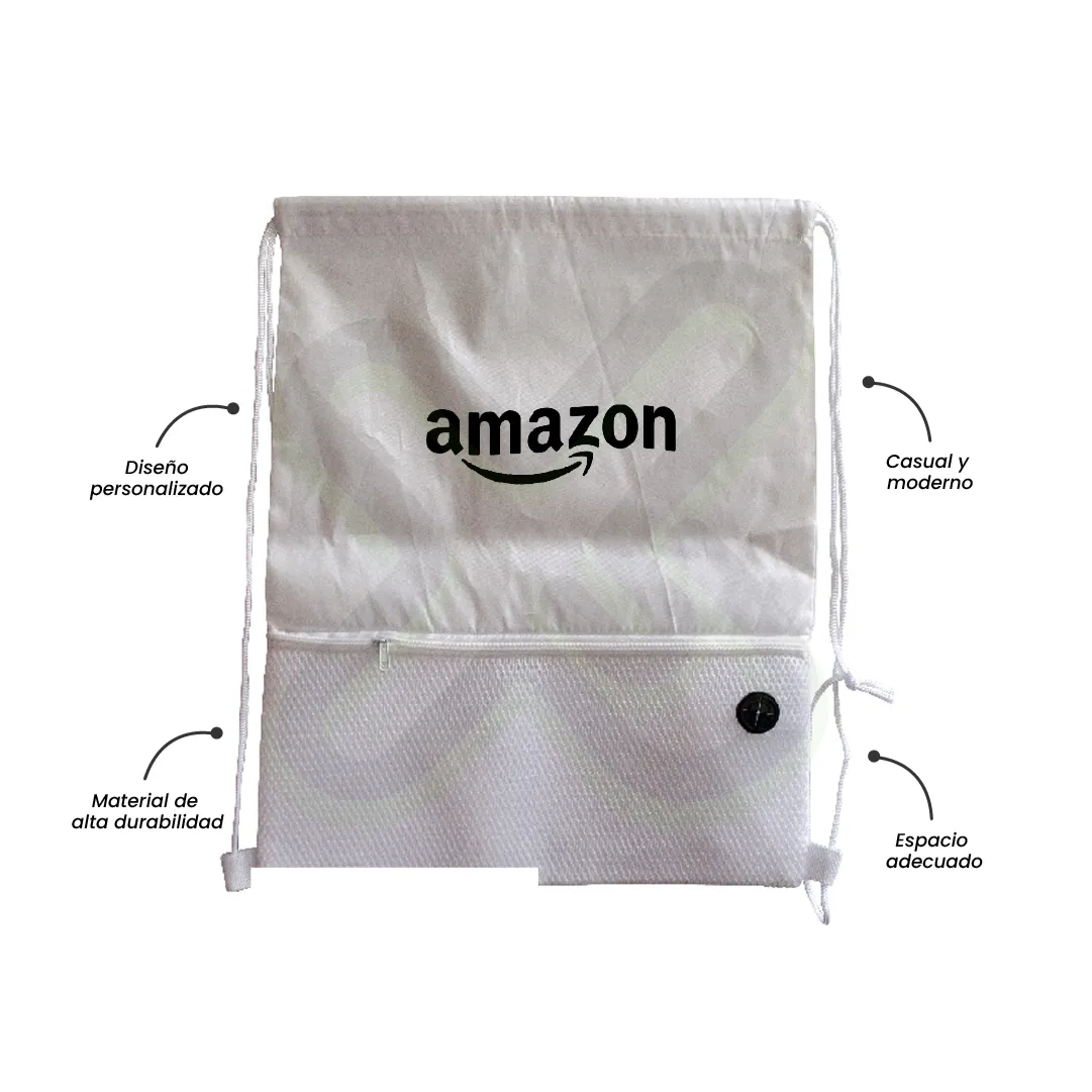 Bolsimochila Ahorcada De Nylon Con Bolsillo De Malla personalizado para empresas