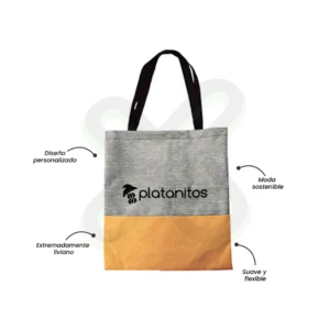 Bolso Poliester Con Base De Corcho publicitario para empresas