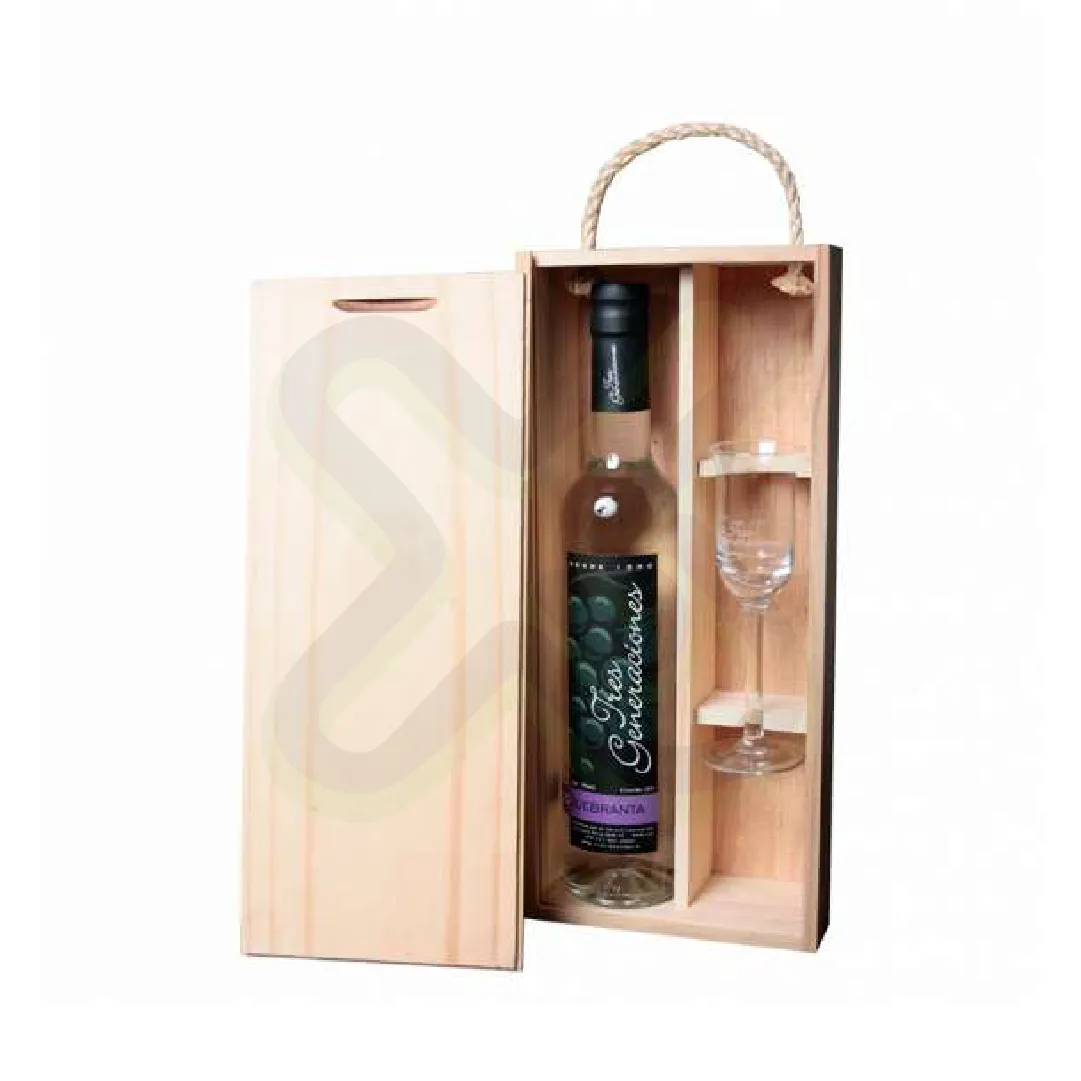 Caja Vitrina Pack Pisco personalizado con logo