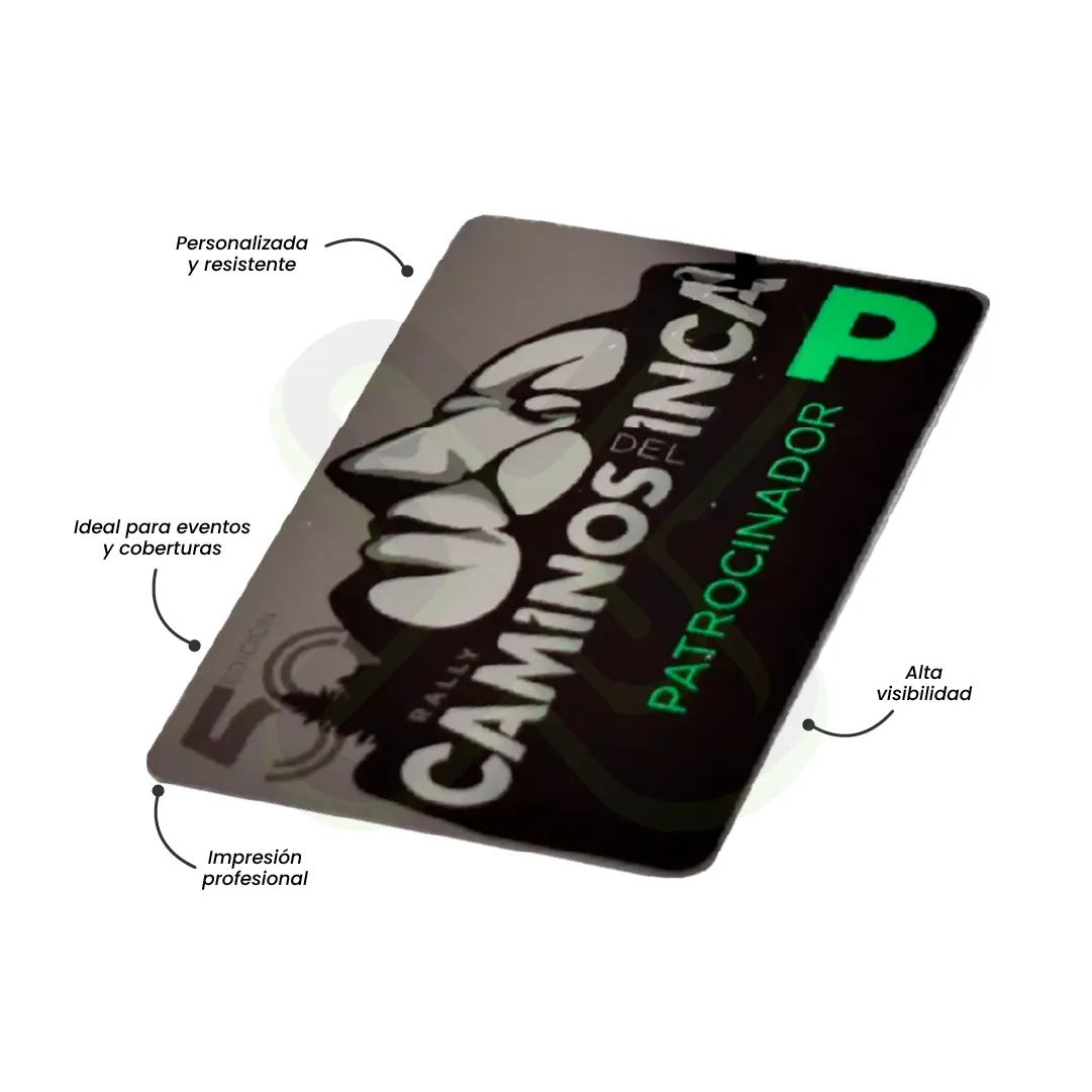 Credencial Pvc Tipo Prensa publicitario para empresas