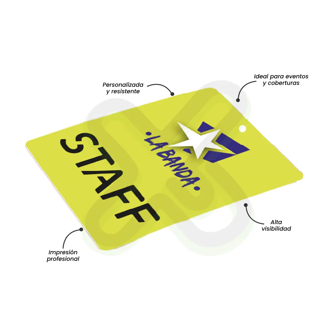 Credencial Pvc Tipo Prensa personalizado con logo