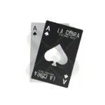 Destapador Naipe Metalico Zamak personalizado con logo