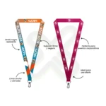 Lanyard Con Arnes Negro 2 5Cm personalizado con logo