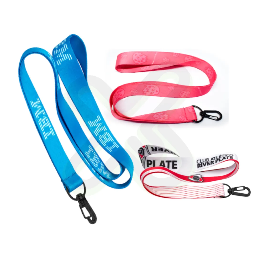 Lanyard Con Arnes Negro 2Cm personalizado con logo