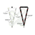 Lanyard Con Arnes Negro Y Break Away 2Cm personalizado con logo