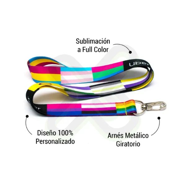 Lanyard Con Arnes Plata 2Cm personalizado para empresas