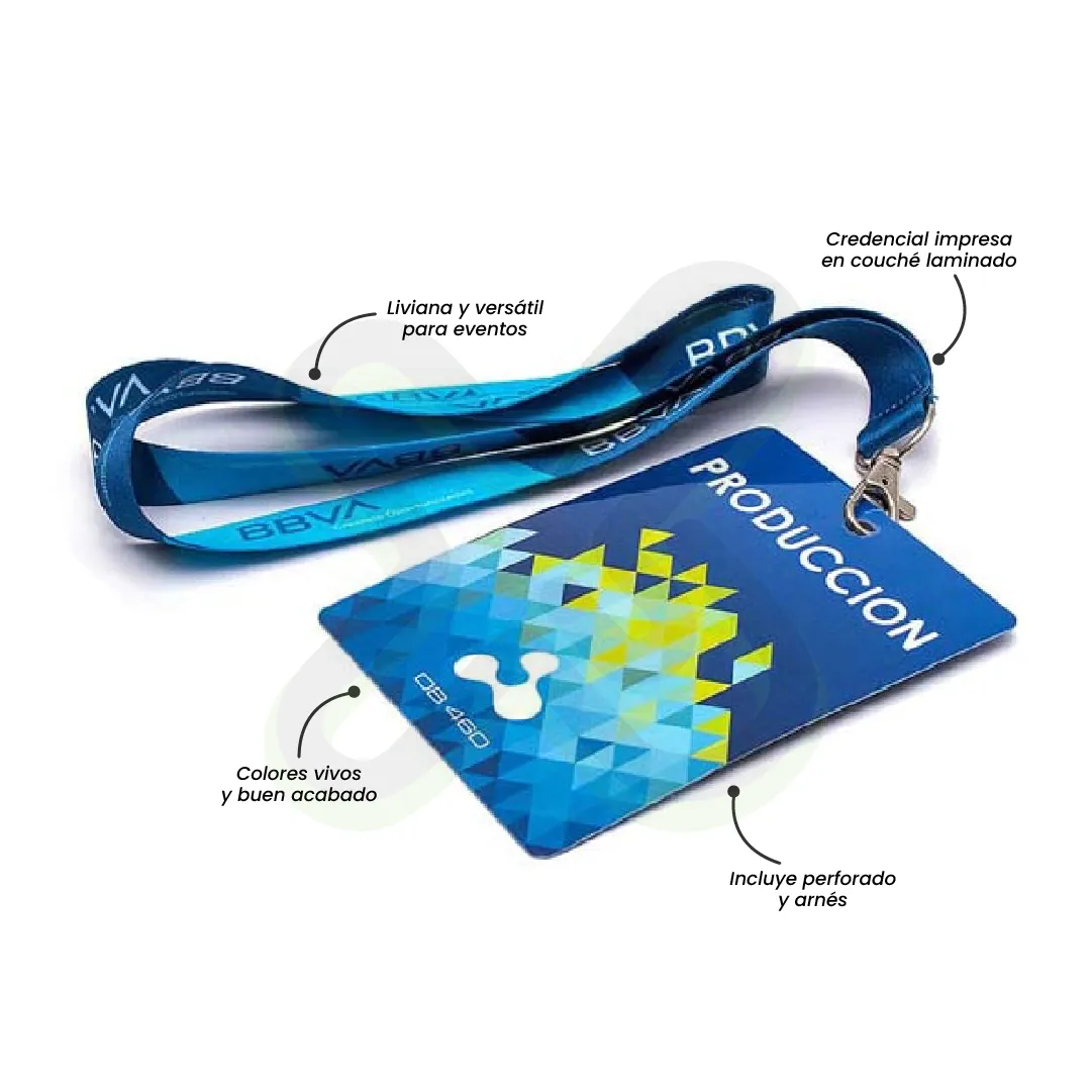 Lanyard Con Credencial Couche personalizado para empresas