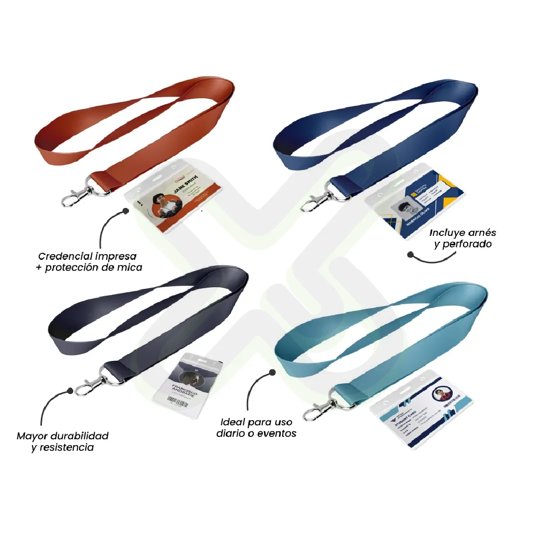 Lanyard Con Credencial De Couche 150Gr Y Mica personalizado con logo