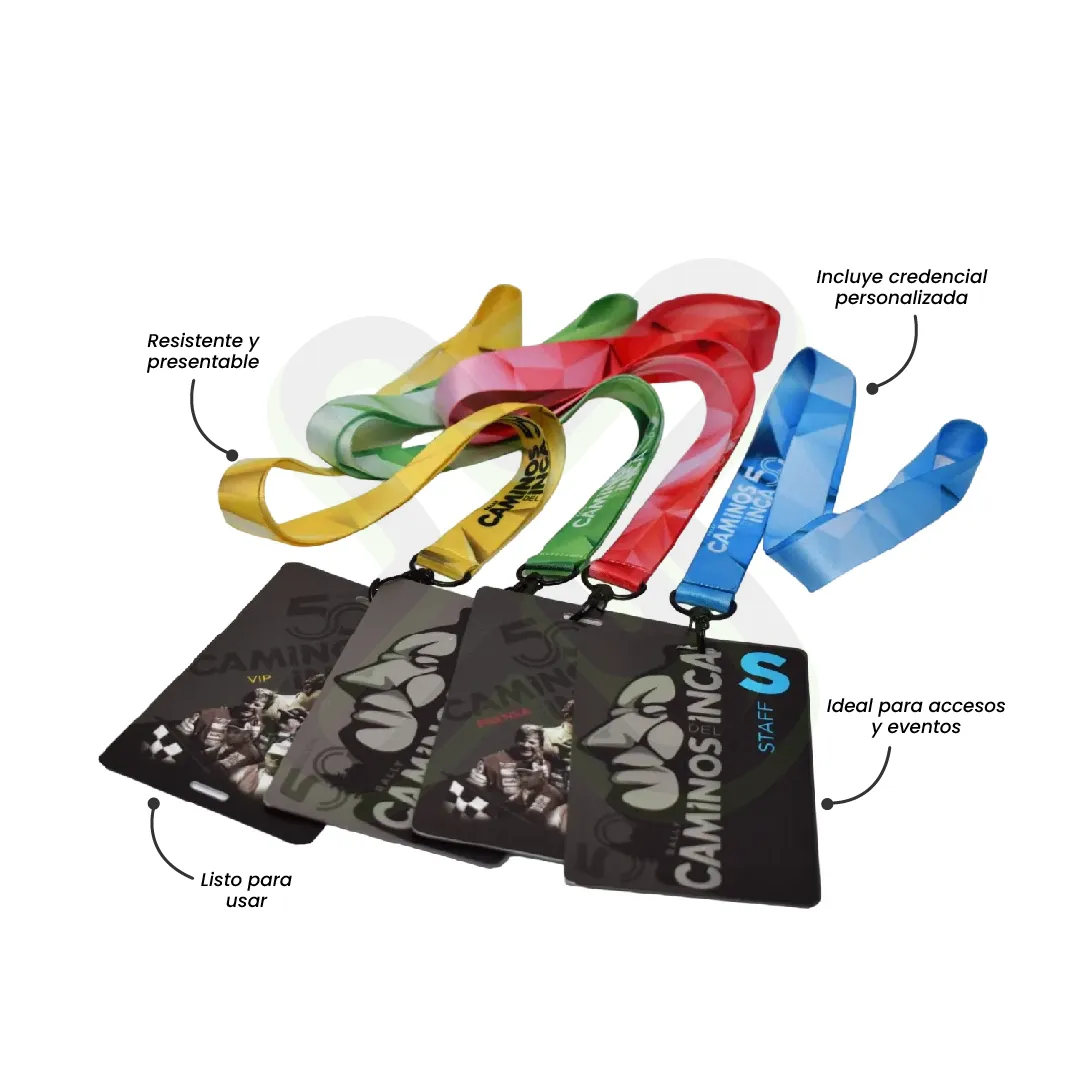 Lanyard Con Credencial De Pvc personalizado para empresas