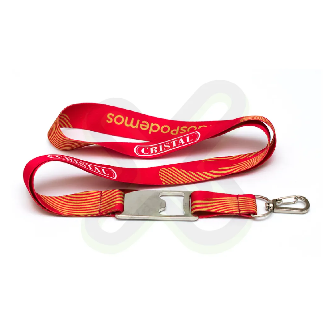 Lanyard Con Destapador Y Arnes Plata 2 5 Cm