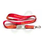Lanyard Con Destapador Y Arnes Plata 2Cm