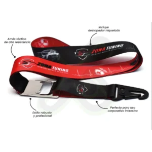 Lanyard Con Destapador Y Arnes Tactico 2 5Cm personalizado para empresas