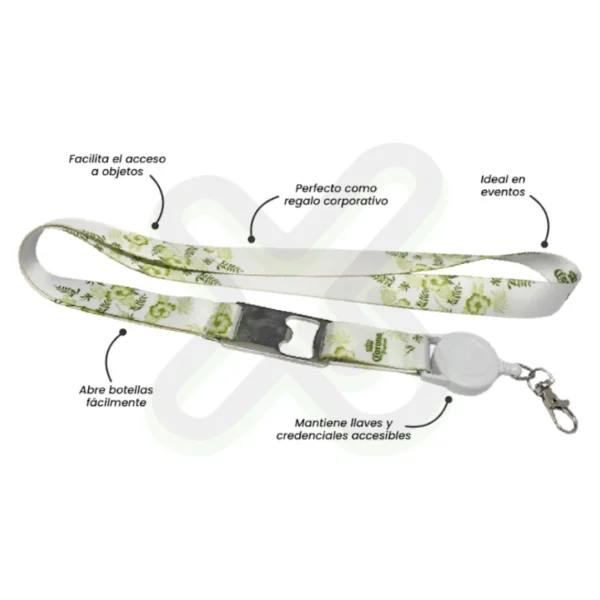 Lanyard Con Destapador Y Yoyo 2Cm personalizado para empresas