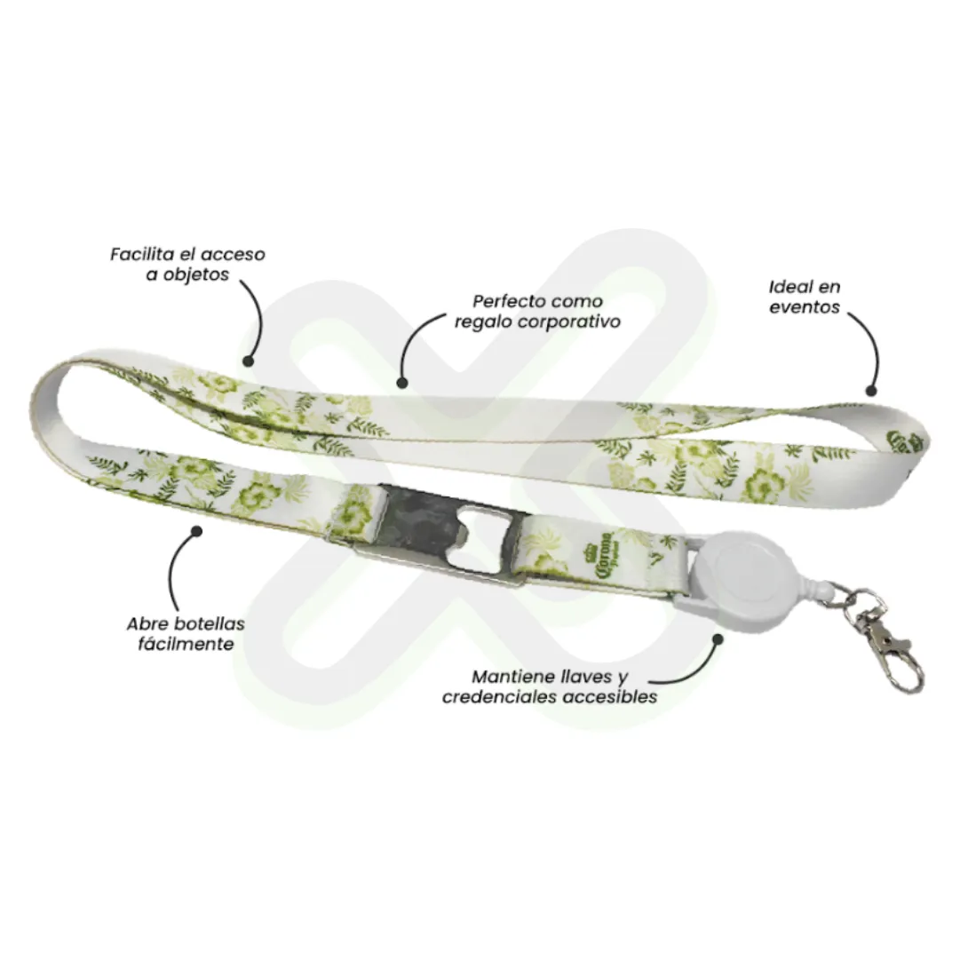 Lanyard Con Destapador Y Yoyo 2Cm personalizado para empresas