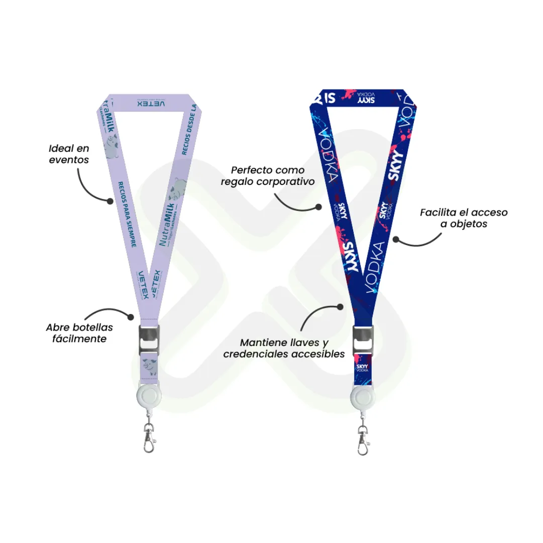 Lanyard Con Destapador Y Yoyo 2Cm personalizado con logo