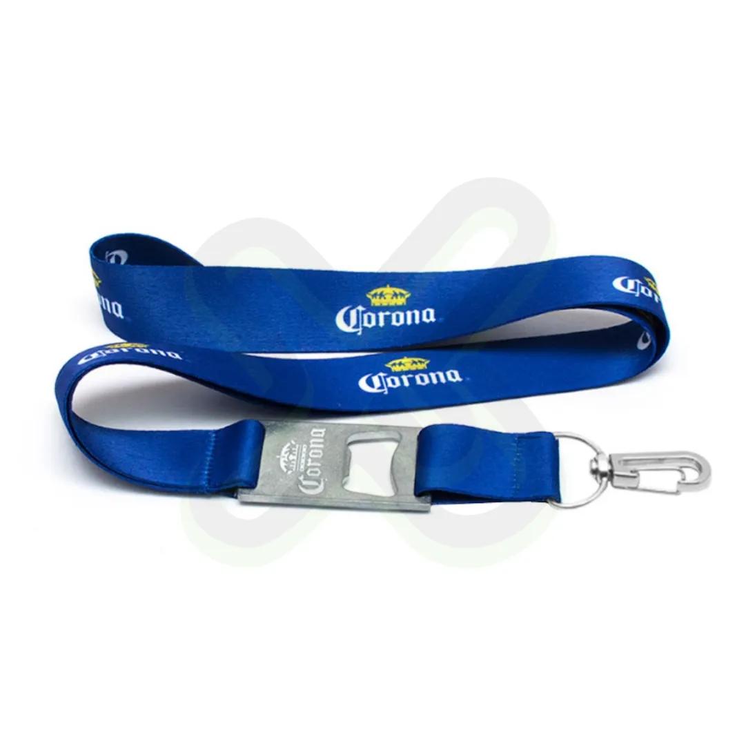 Lanyard Con Destapador Zamak Bajo Relieve Y Mosqueton Giratorio Con Palanca 2Cm personalizado con logo