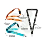 Lanyard Con Mosqueton Giratorio Con Palanca Y Break Away 2Cm personalizado con logo
