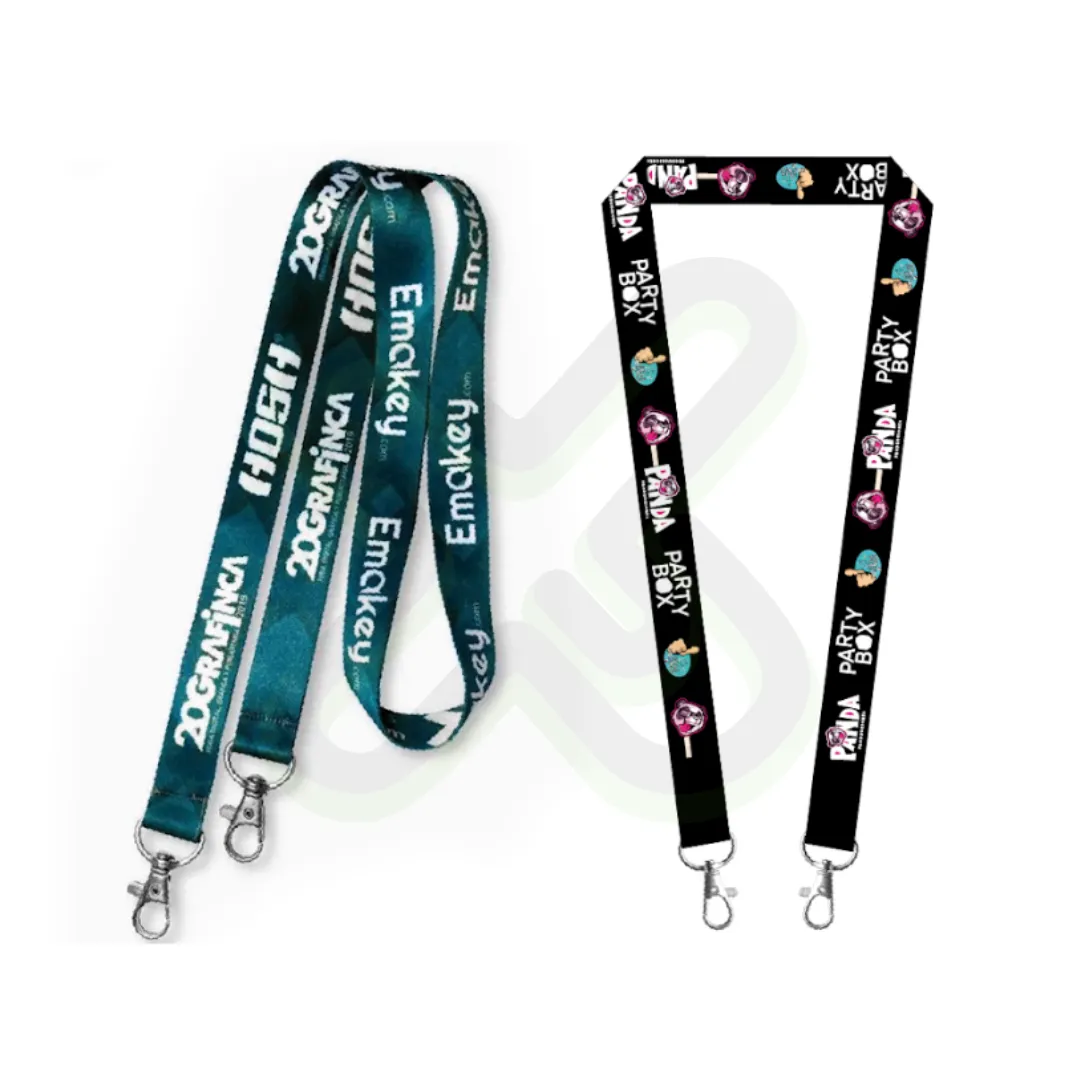 Lanyard Con Mosqueton Giratorio Doble 2Cm personalizado con logo