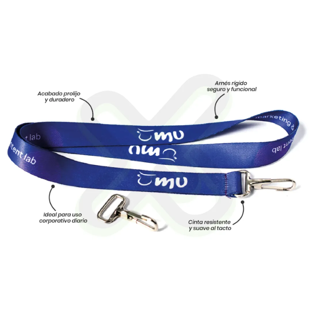 Lanyard Con Mosqueton Rigido 2 5Cm