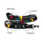 Lanyard Con Tip Top Giratorio Y Arnes Negro 2 5Cm publicitario para empresas