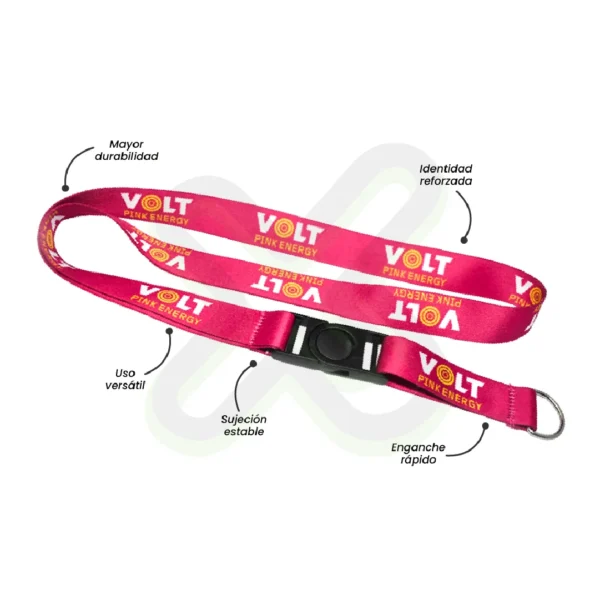 Lanyard Con Tip Top Giratorio Y Media Luna 2Cm personalizado para empresas