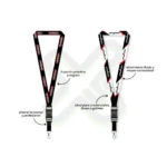 Lanyard Con Tip Top Giratorio Y Mosqueton Giratorio Con Palanca 2Cm publicitario para empresas