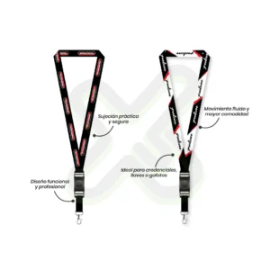 Lanyard Con Tip Top Giratorio Y Mosqueton Giratorio Con Palanca 2Cm personalizado para empresas