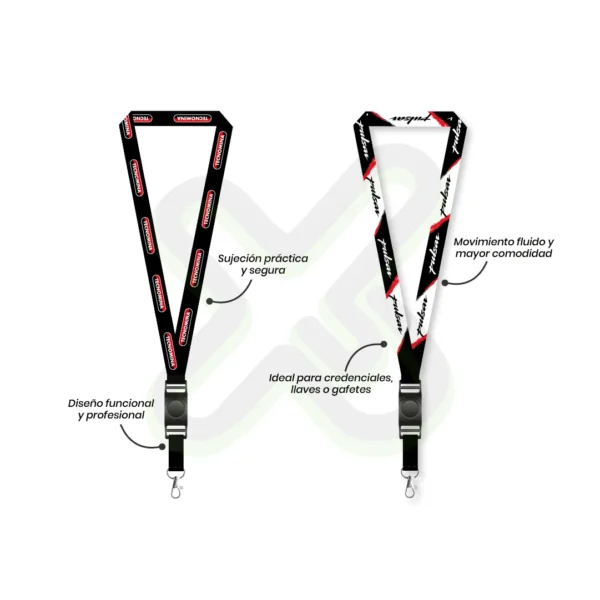 Lanyard Con Tip Top Giratorio Y Mosqueton Giratorio Con Palanca 2Cm personalizado para empresas