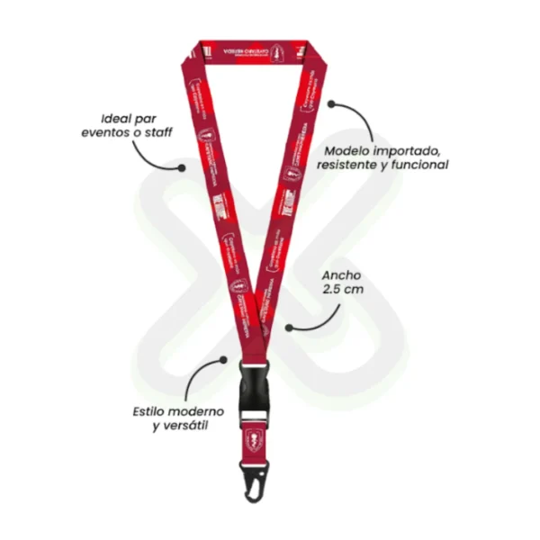 Lanyard Con Tip Top Plano Importado Y Arnes Tactico 2 5Cm personalizado para empresas
