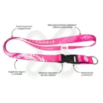 Lanyard Con Tip Top Plano Importado Y Media Luna 2Cm publicitario para empresas