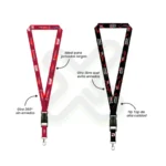 Lanyard Con Tip Top Plano Importado Y Mosqueton Giratorio Con Palanca 2Cm personalizado con logo