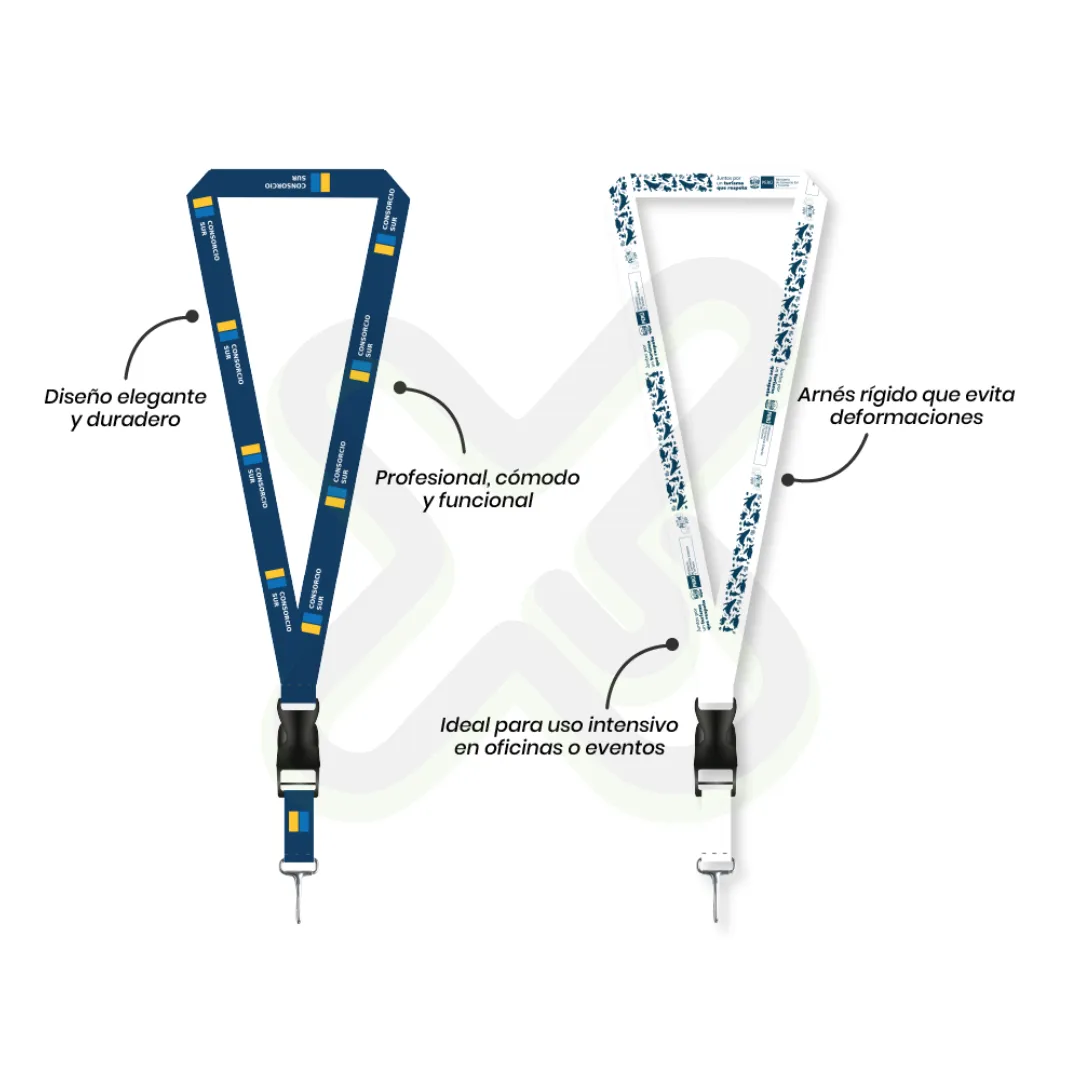 Lanyard Con Tip Top Plano Importado Y Mosqueton Rigido 2Cm publicitario para empresas