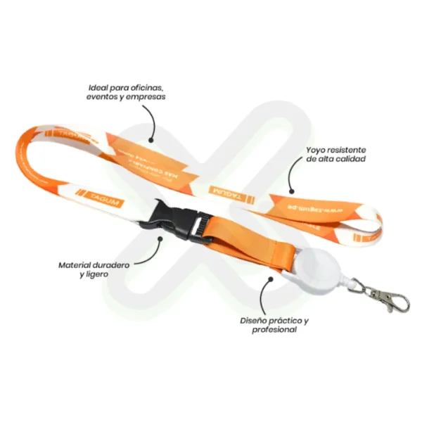 Lanyard Con Tip Top Plano Importado Y Yoyo 2Cm personalizado para empresas
