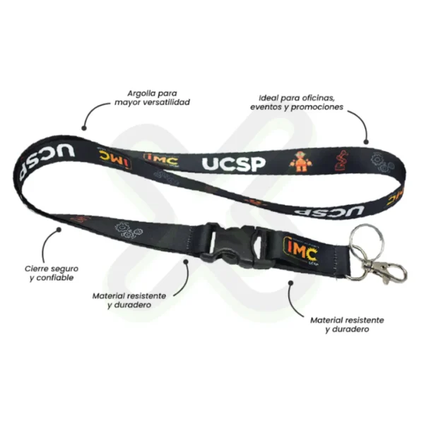Lanyard Con Tip Top Plano Nacional O Importado Mosqueton Giratorio Con Palanca Y Argolla 2Cm personalizado para empresas
