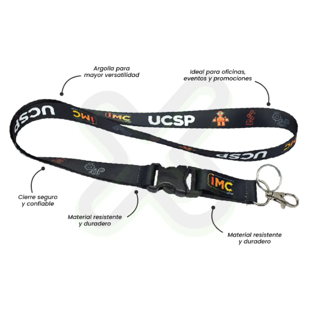 Lanyard Con Tip Top Plano Nacional O Importado Mosqueton Giratorio Con Palanca Y Argolla 2Cm publicitario para empresas