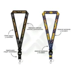 Lanyard Con Tip Top Plano Nacional O Importado Mosqueton Giratorio Con Palanca Y Argolla 2Cm personalizado con logo