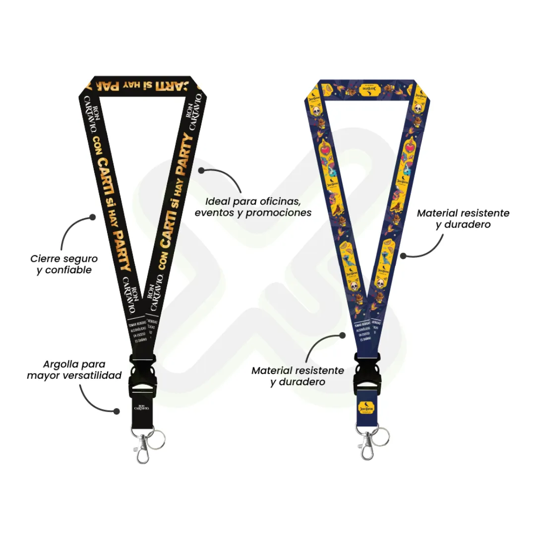Lanyard Con Tip Top Plano Nacional O Importado Mosqueton Giratorio Con Palanca Y Argolla 2Cm personalizado con logo