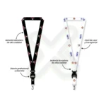 Lanyard Con Tip Top Plano Nacional Y Arnes Negro 2Cm publicitario para empresas