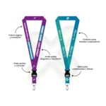 Lanyard Con Tip Top Plano Nacional Y Arnes Plata 2 5Cm publicitario para empresas