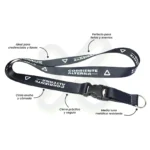 Lanyard Con Tip Top Plano Nacional Y Media Luna 2 5Cm publicitario para empresas