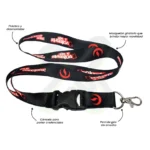 Lanyard Con Tip Top Plano Nacional Y Mosqueton Giratorio Con Palanca 2Cm publicitario para empresas
