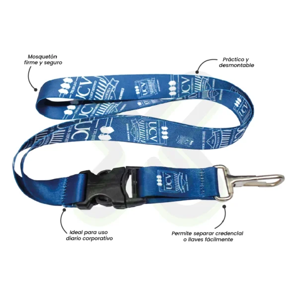 Lanyard Con Tip Top Plano Nacional Y Mosqueton Rigido 2Cm personalizado para empresas