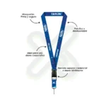 Lanyard Con Tip Top Plano Nacional Y Mosqueton Rigido 2Cm personalizado con logo