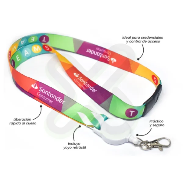 Lanyard Con Yoyo Y Break Away personalizado para empresas