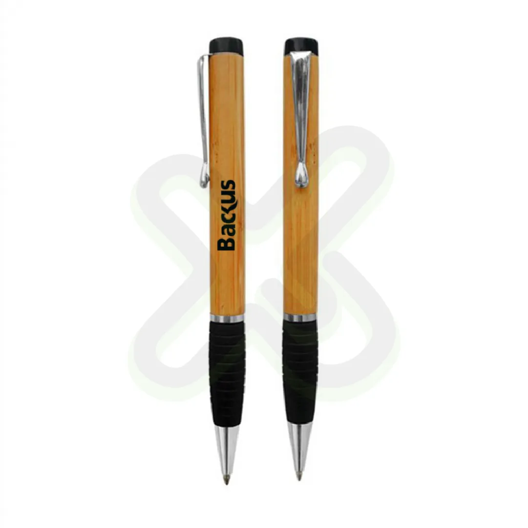 Lapicero Bamboo Con Agarradera Plastica personalizado con logo
