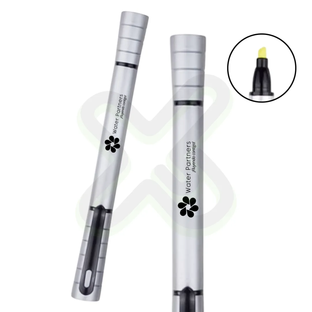 Lapicero Plastico Con Resaltador 2