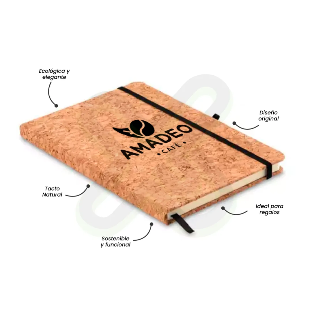 Libreta De Corcho A5 personalizado con logo